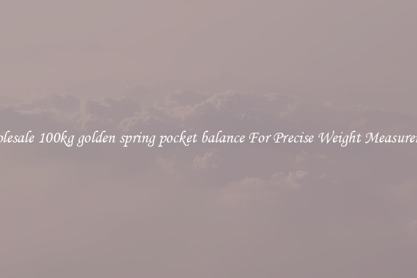 Wholesale 100kg golden spring pocket balance For Precise Weight Measurement