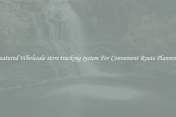 Featured Wholesale store tracking system For Convenient Route Planning 