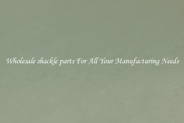 Wholesale shackle parts For All Your Manufacturing Needs