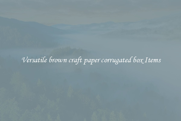 Versatile brown craft paper corrugated box Items
