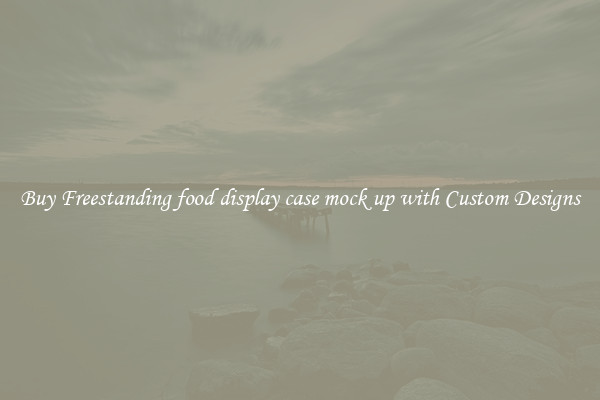 Buy Freestanding food display case mock up with Custom Designs