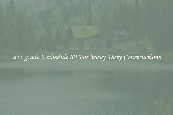 a53 grade b schedule 80 For heavy Duty Constructions