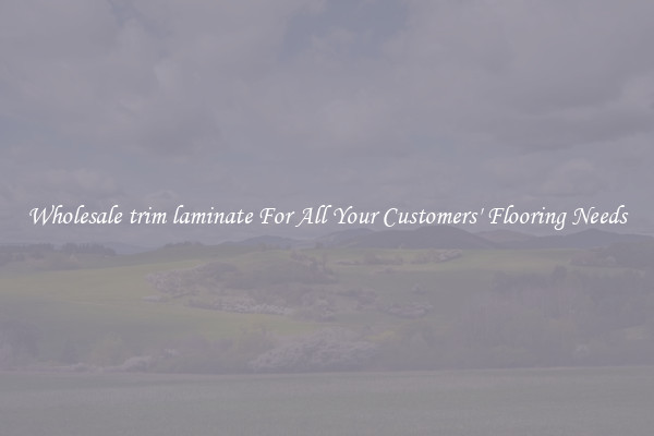 Wholesale trim laminate For All Your Customers' Flooring Needs