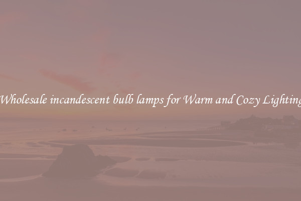 Wholesale incandescent bulb lamps for Warm and Cozy Lighting