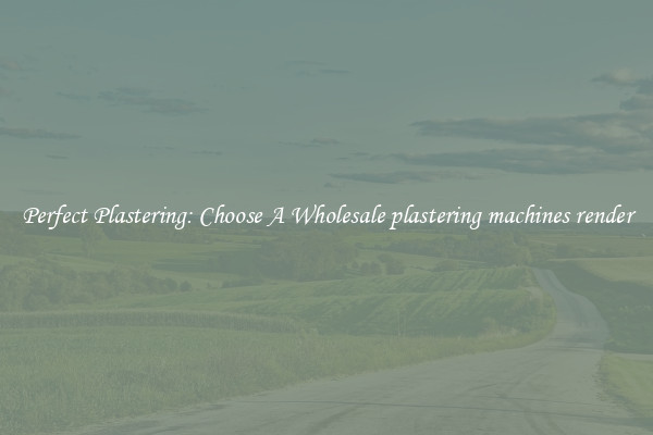 Perfect Plastering: Choose A Wholesale plastering machines render 
