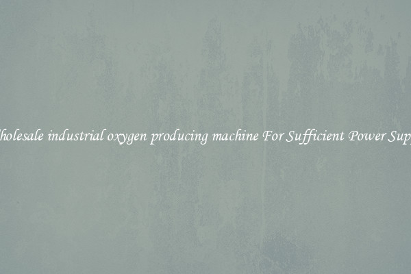 Wholesale industrial oxygen producing machine For Sufficient Power Supply